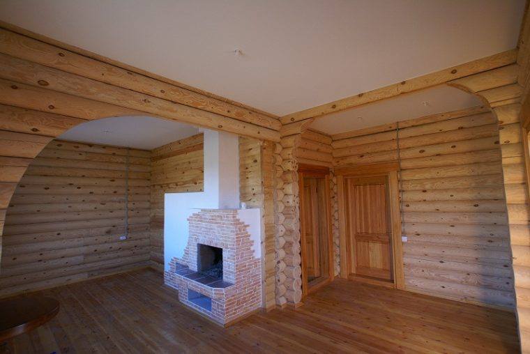 потолок из гипсокартона в деревянном доме