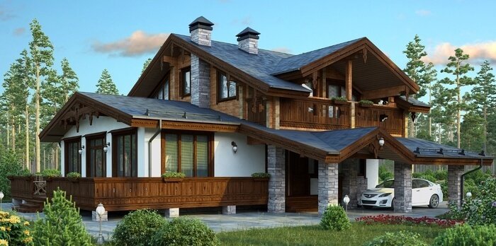 Статья Основные стили деревянных домов